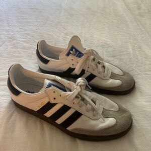 Adidas White and Black Samba Sneakers